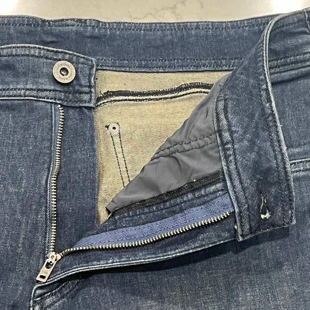 KUHL Tapered Fit Jeans Mens 36x32 Blue Organic Blend Denim Pants Outdoor Hiking‎